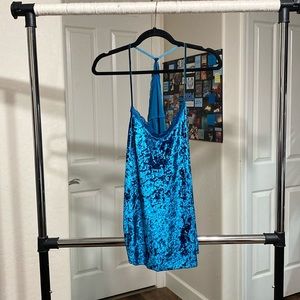 Blue Velvet Lace Tank Top